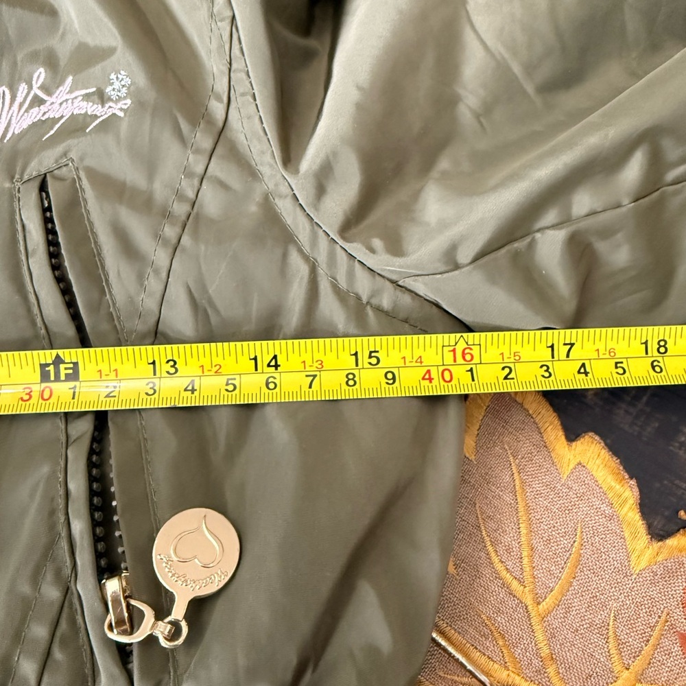 Weatherproof Girls Olive Green Fleece Lined Parka Jacket 7/8 - Picture 11 of 12